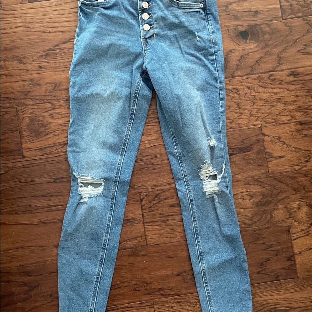 Gap Distressed Button-fly Women's Jeans
